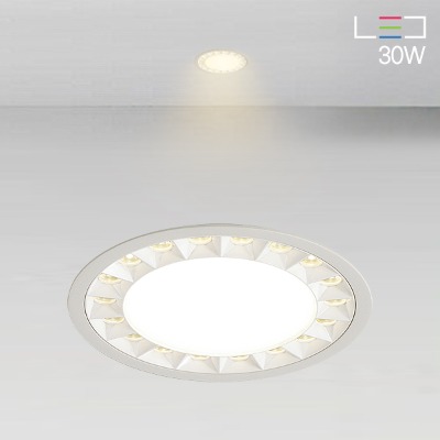 [LED 30W] 가디언 6인치 원형 매입등 (타공:Ø150)